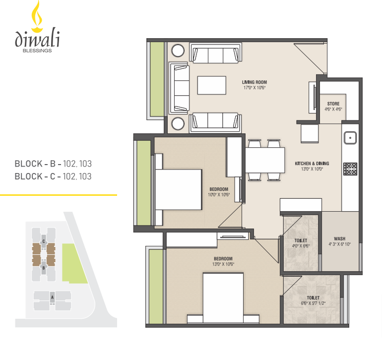 Diwali Blessing 2 And 3 BHK Apartment In Vaishnodevi Circle